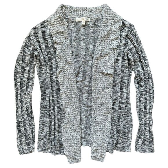 Say What? Cardigan Sweater Womens M Gray Knit Open Front Long Sleeve Medium Top - Picture 2 of 7